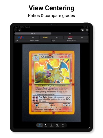 Card Centering Calculator iPad screenshot