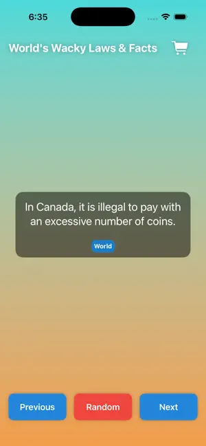 World's Wacky Laws & Facts screenshot 2