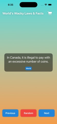 World's Wacky Laws & Facts screenshot
