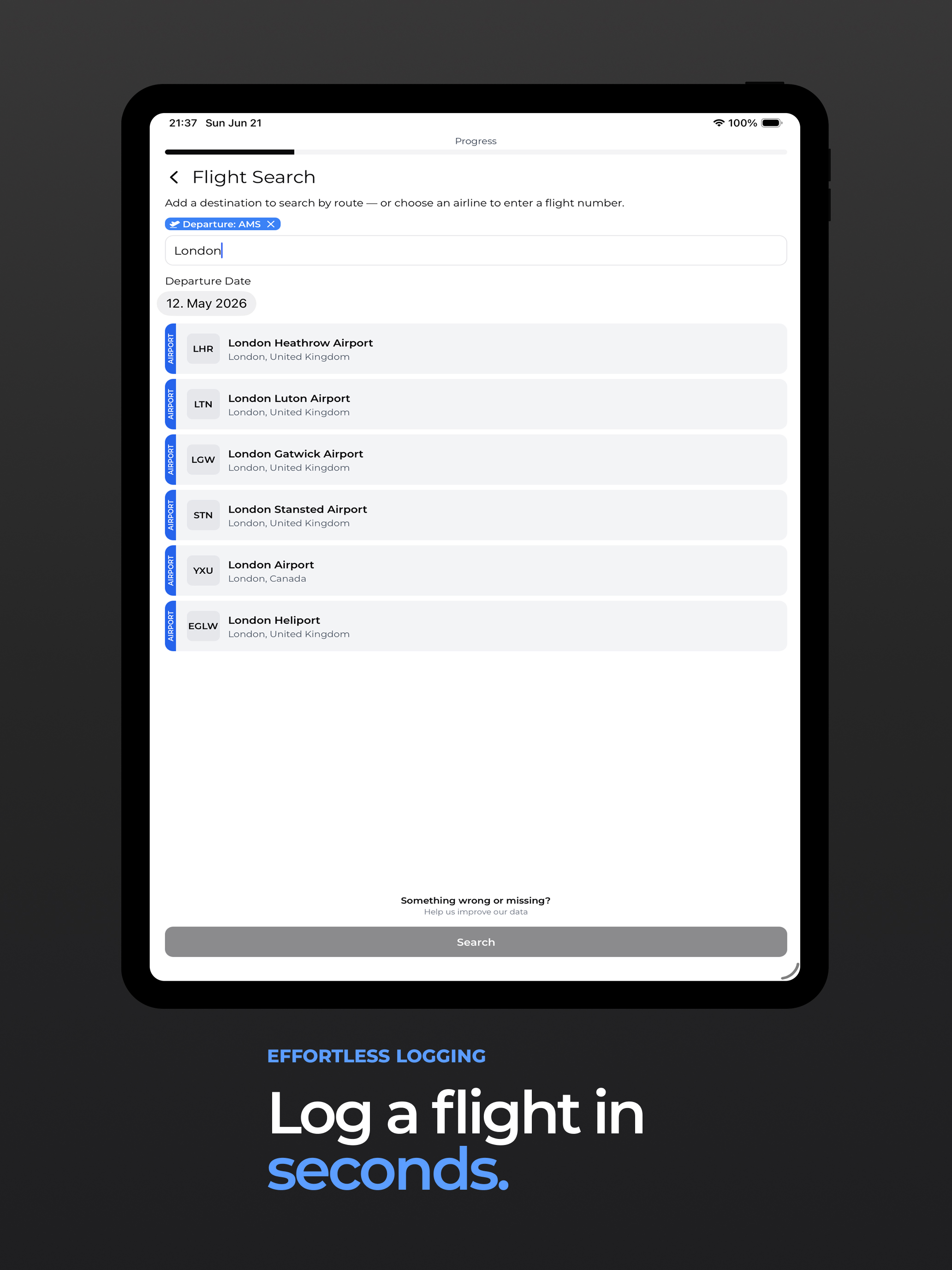 FlightVault - Flight Log