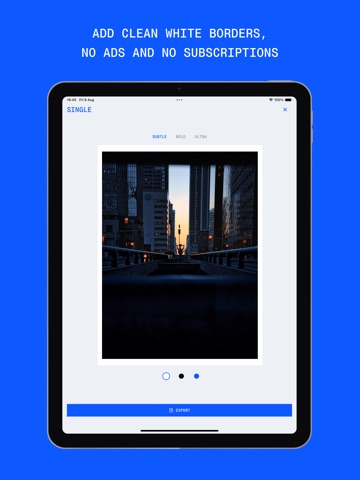 Bordr – Photo Portfolio iPad screenshot