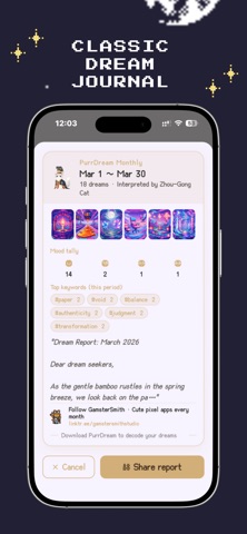 PurrDream AI Journal iPhone screenshot