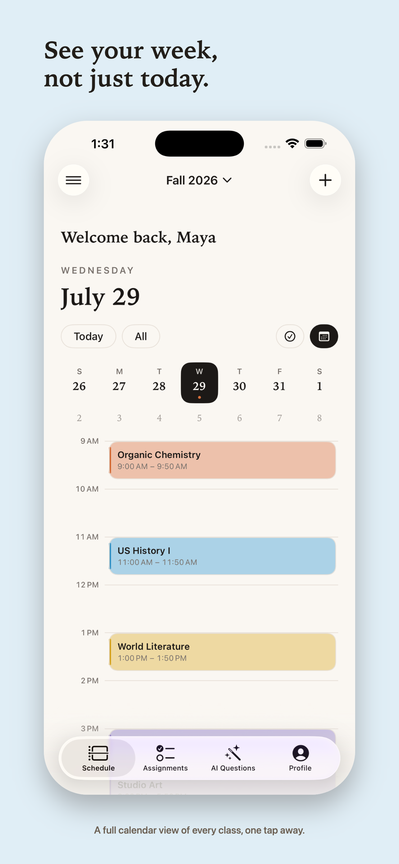 ClassPort: Schedule & AI Quiz screenshot 2
