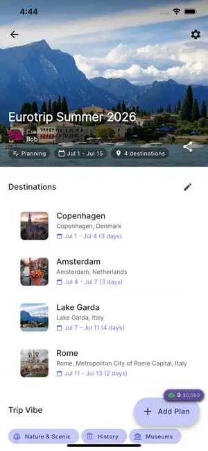Voyalist: Social plans screenshot 3