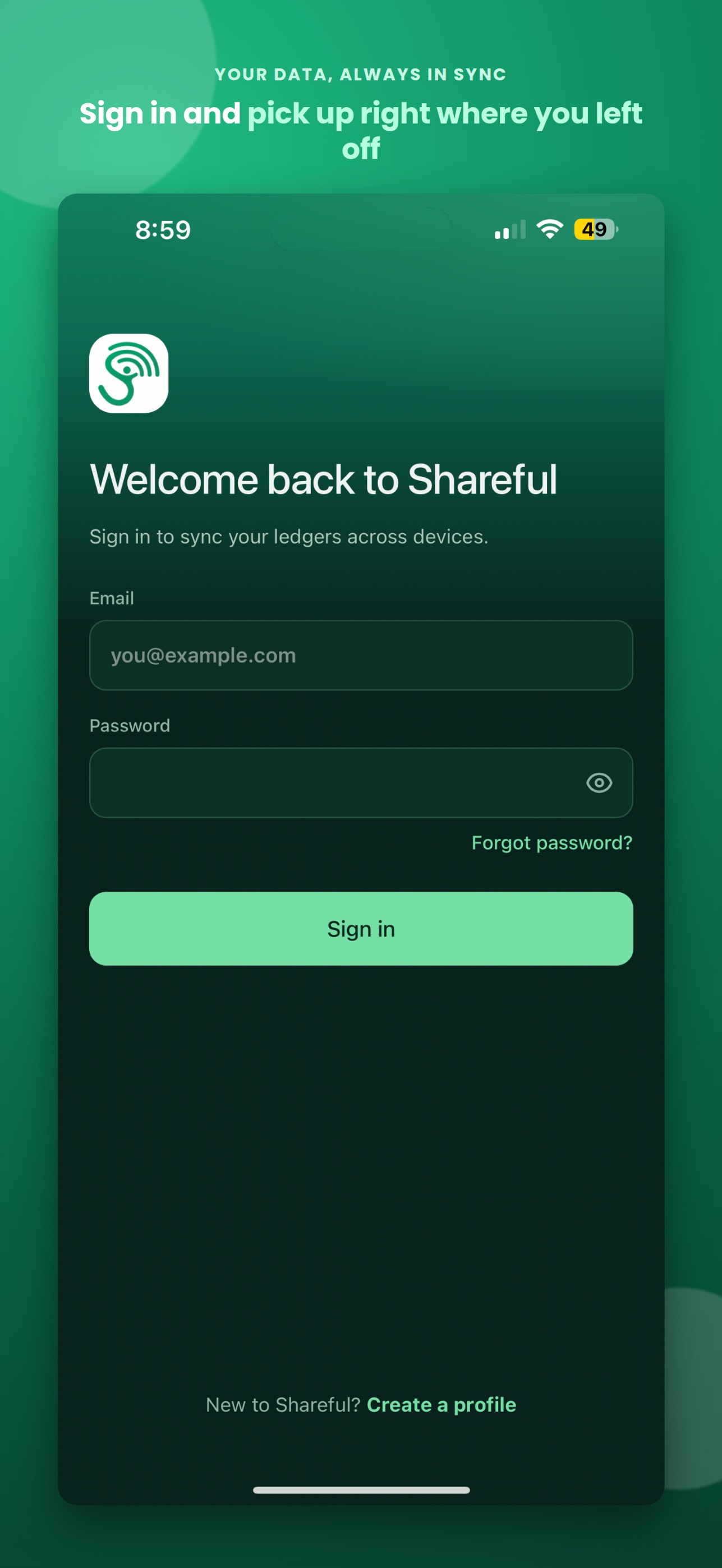 Screenshot 1 of Shareful: Split Bills