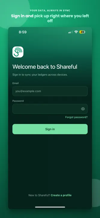 Shareful: Split Bills screenshot 1