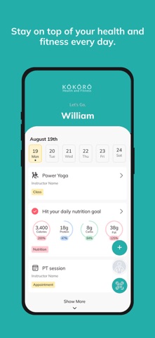Kokoro Health and Fitness screenshot