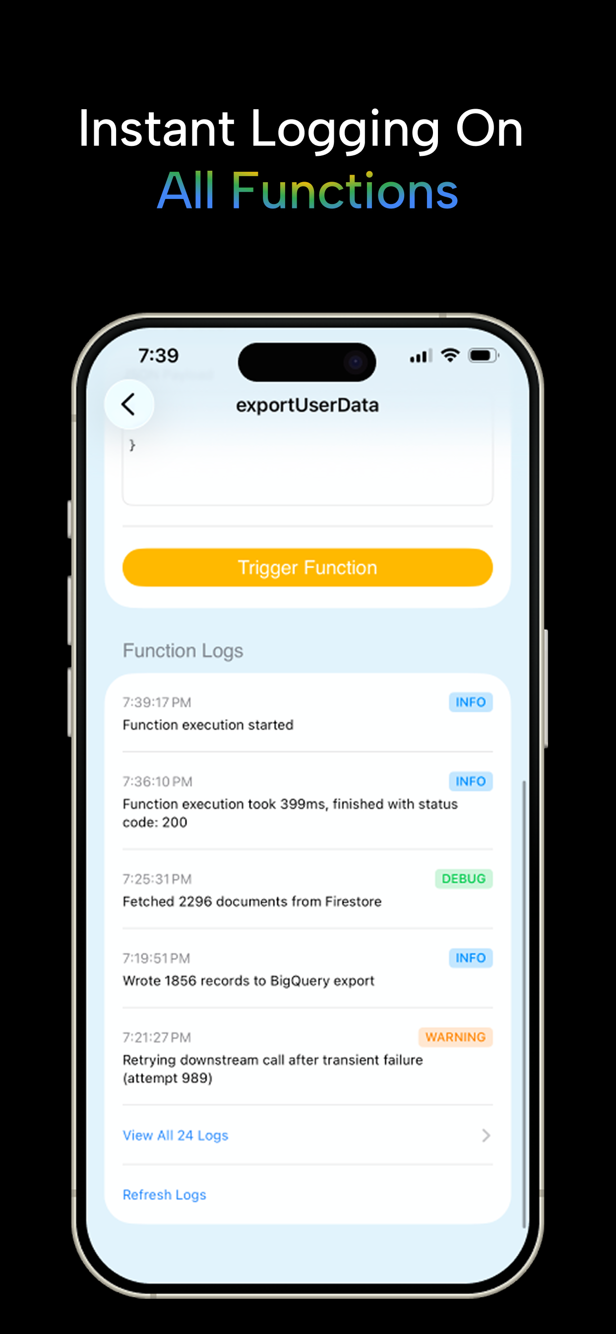 Firelog: Firebase Console App screenshot 4