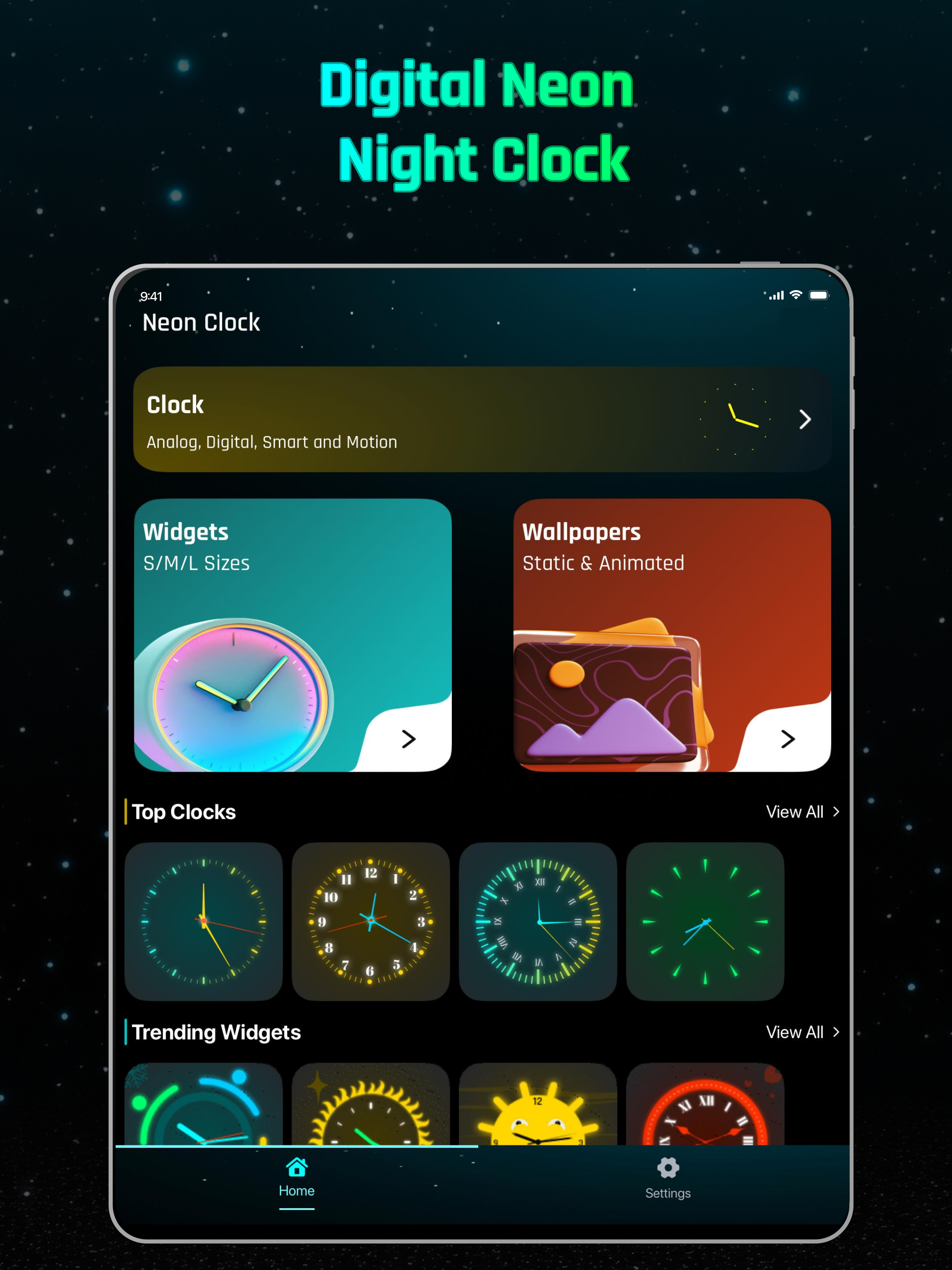 Digital Neon Night Clock screenshot 10