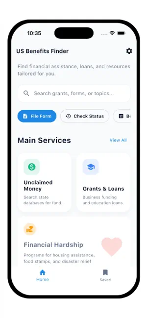US Benefits Finder Info 2026 screenshot 1