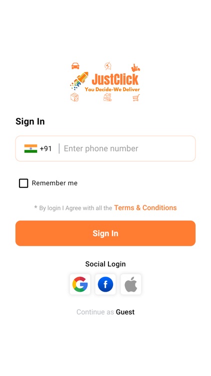 JustClick - Food & Grocery App