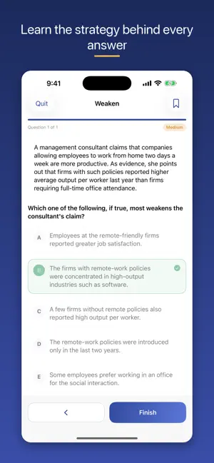 LSAT Test Prep: Practice Exam screenshot 2