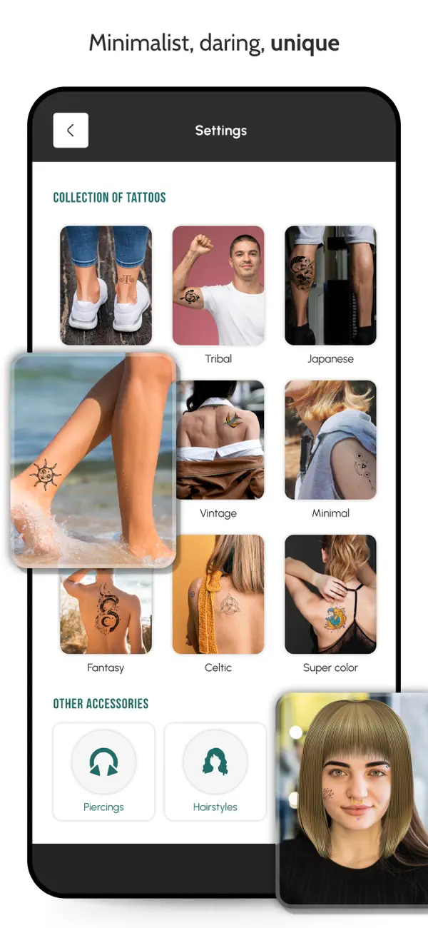 Screenshot #1 pour Photos tatouage photo autocoll