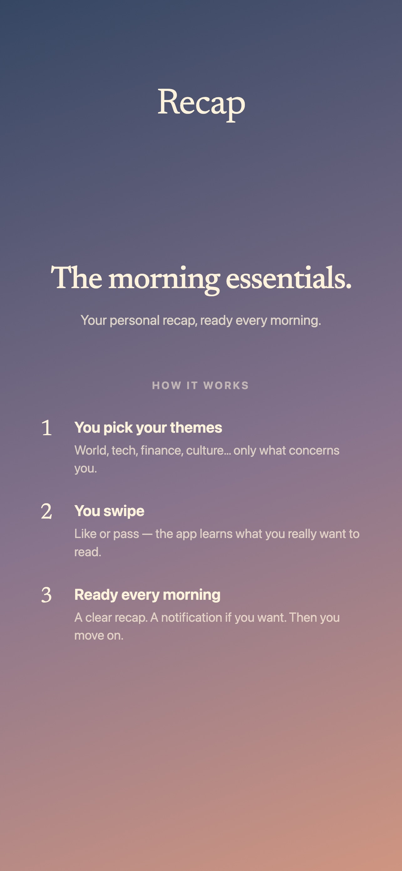 Screenshot 1 of The Recap: Morning Brief