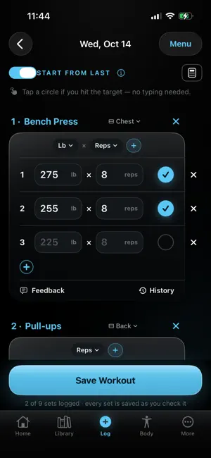 Rayne Fitness Tracking screenshot 3