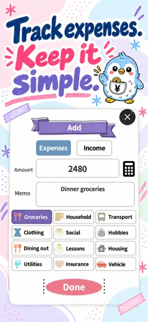 Penpoke - Cute Budget &Expense screenshot 3