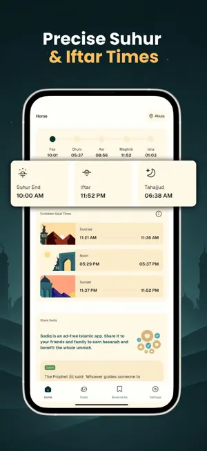 Sadiq: Prayer Time Quran Qibla screenshot 4
