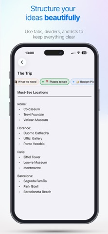 TabNotes – Notes with Tabs のスクリーンショット