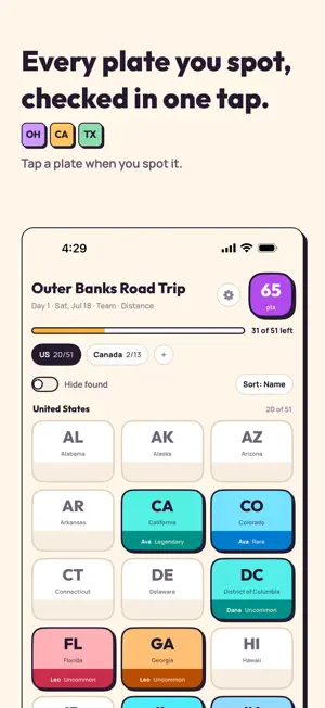 Platedex: License Plate Game screenshot 1