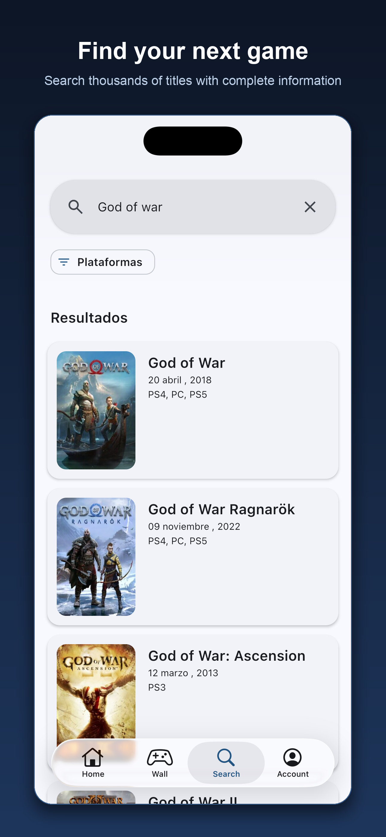 Game Wall: game collection screenshot 5