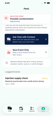 Peptalk Research Coach screenshot