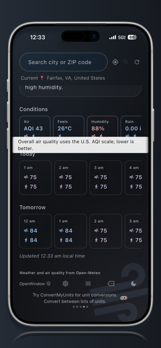 OpenWindow: Weather tracker Screenshot 2 of 4