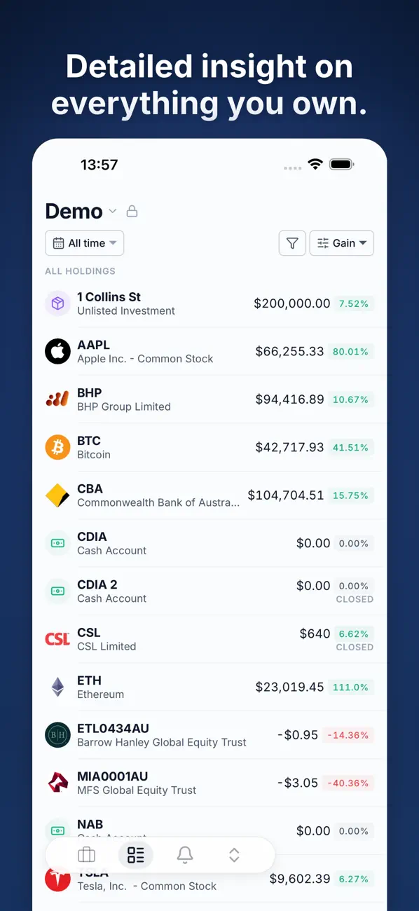 Screenshot #2 pour Navexa Portfolio Tracker
