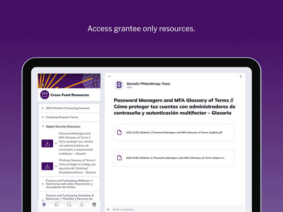 Borealis Philanthropy iPad screenshot 4 - Social Networking app