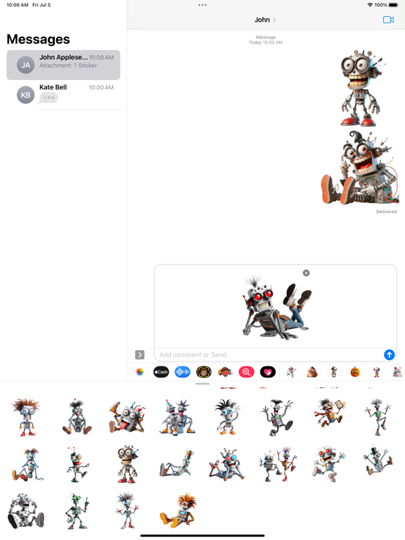 Screenshot #6 pour Goofy Robot Stickers