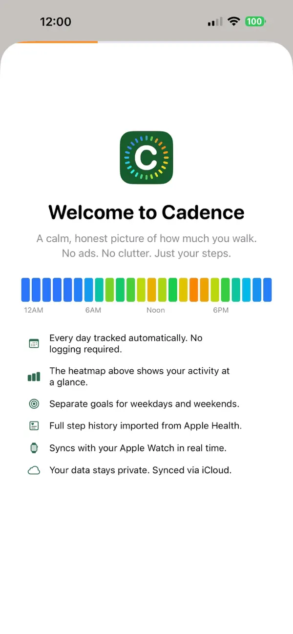 Screenshot #1 pour Cadence - Step Tracker