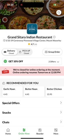 Grand Sitara Indian Restaurant screenshot