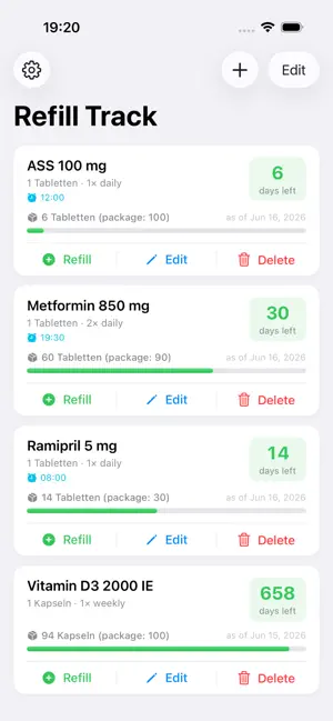 Refill Track: Med Reminder screenshot 1