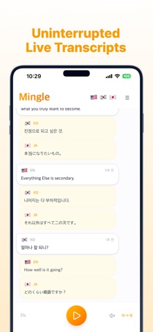 Mingle: The Easiest Translator iPhone screenshot