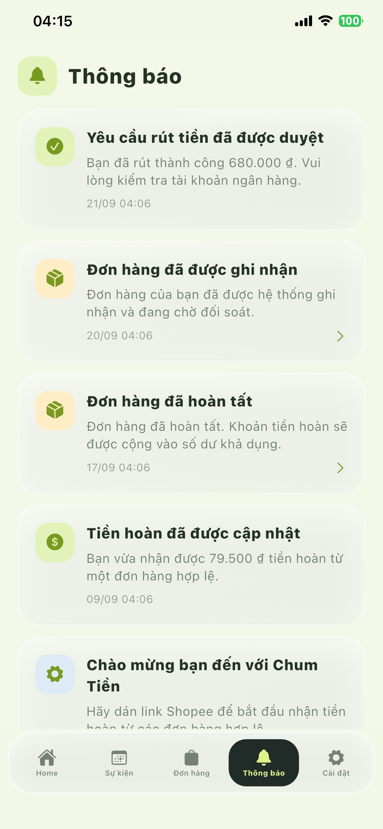 Screenshot 5 of Chum Tiền: Hoàn tiền mua sắm