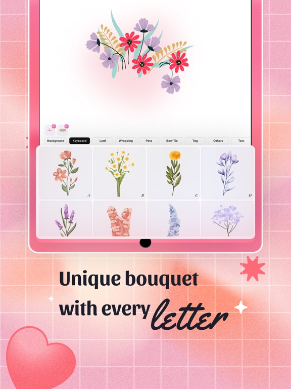 DIY Flower Language Keyboard iPad screenshot 3 - Graphics & Design app