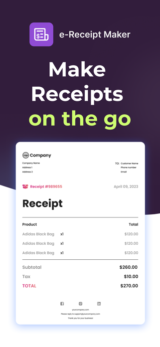 e-Receipt Maker Screenshot 1 of 8