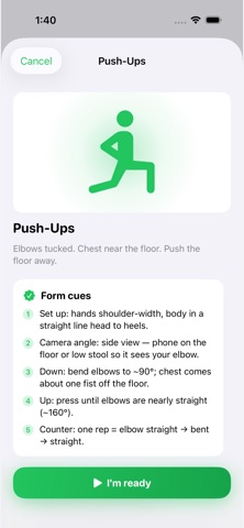 Form Coach iPhone screenshot