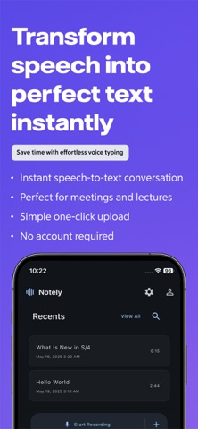 Notely AI iPhone screenshot