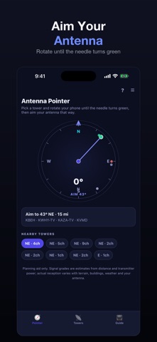 TV Antenna Pointer & Towers iPhone screenshot