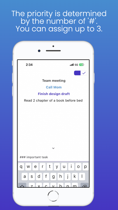 Oneline (todo) app screenshot 2