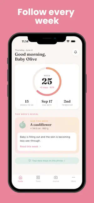 Pregnancy Week Tracker: Bloom screenshot 1