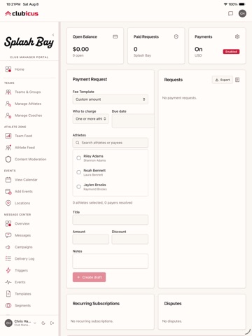 Clubicus iPad screenshot