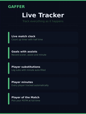 GAFFER - Matchday Planner iPad screenshot