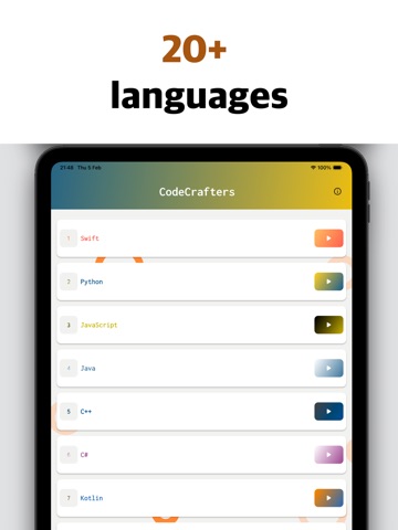 CodeCrafters Pro iPad screenshot