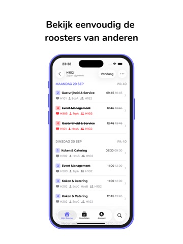 Roosterinfo iPad screenshot 2