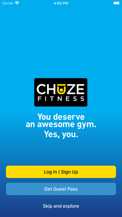 Chuze Fitness. Screenshot