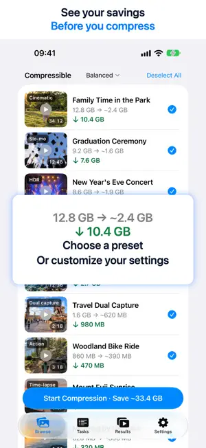 LumaShrink: Video Compressor screenshot 1
