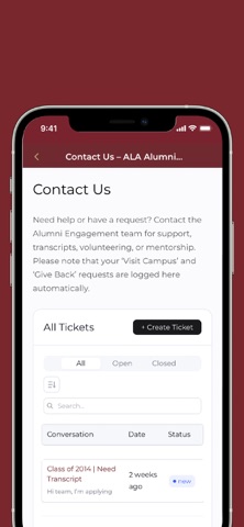 ALA Alumni screenshot