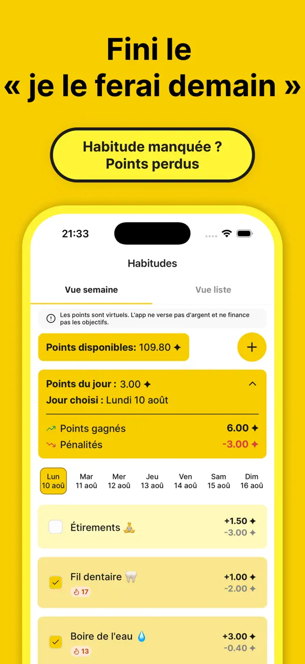 Screenshot #1 pour Habit Bank: Habit Tracker