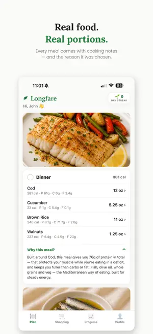 Longfare: Whole-Food Coach screenshot 2